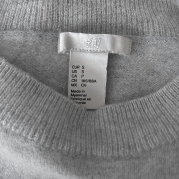 H&M 100% Cashmere Heather Grey Sweater - Picture 5 of 6